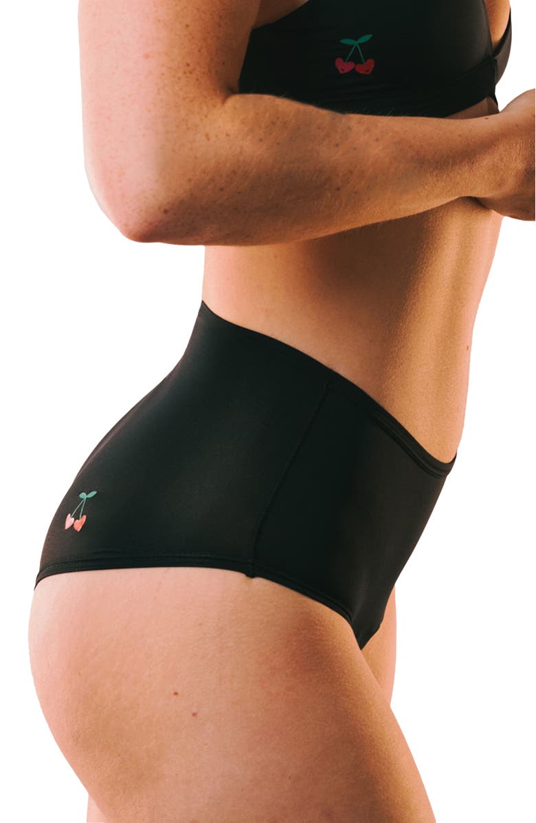 Cheeky Cherry 2-Pack Leakproof Period Pad Ultra Smooth Full Brief, Alternate, color, Onyx/Onyx