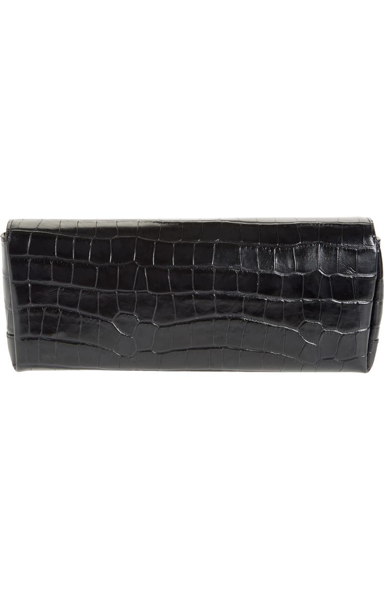 TOTEME Soft Croc Embossed Leather Clutch, Alternate, color,