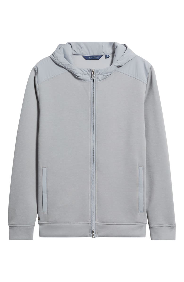 Peter Millar Crown Crafted Winsome Hybrid Hooded Jacket, Main, color, Gale Grey