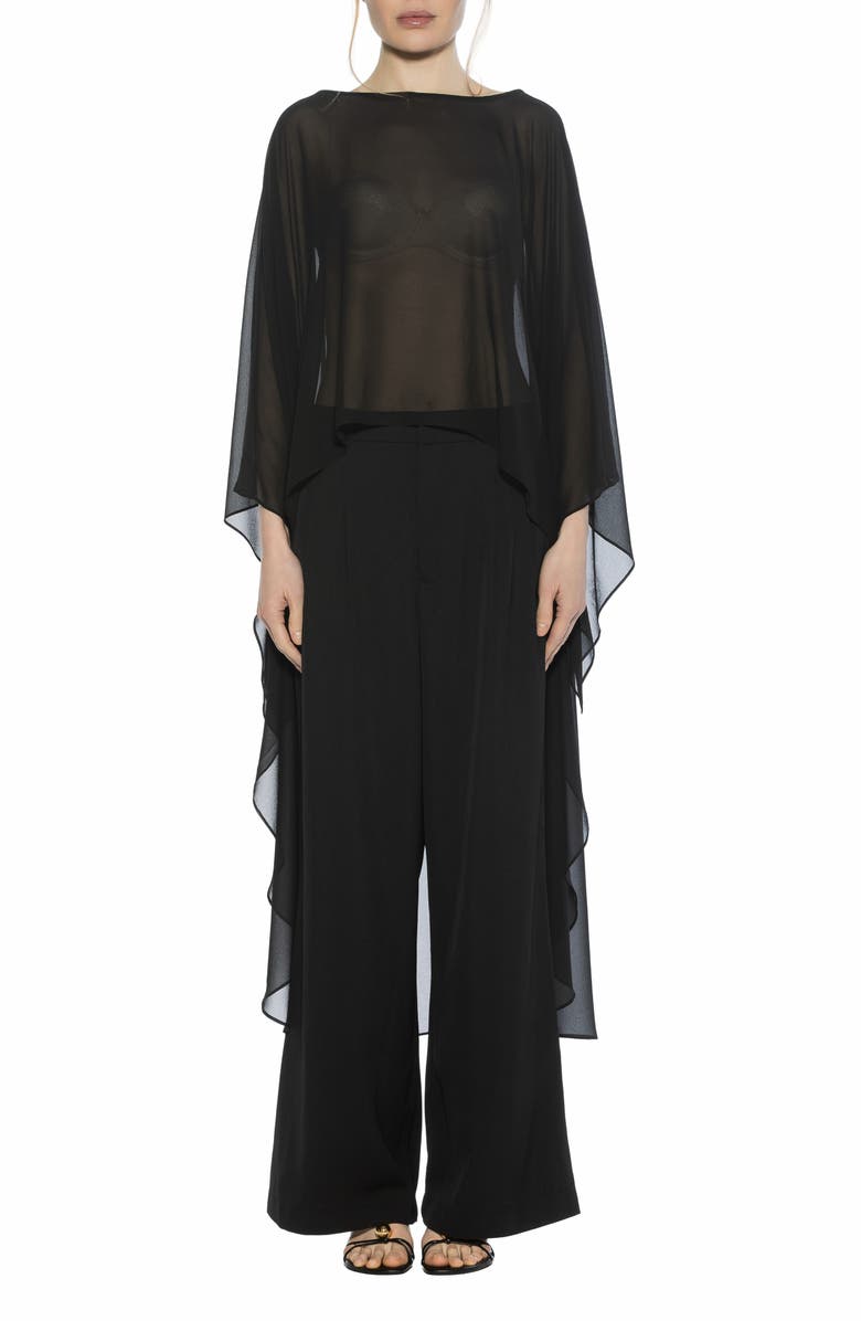 Alexia Admor Junia Cover-Up High-Low Chiffon Top, Main, color,