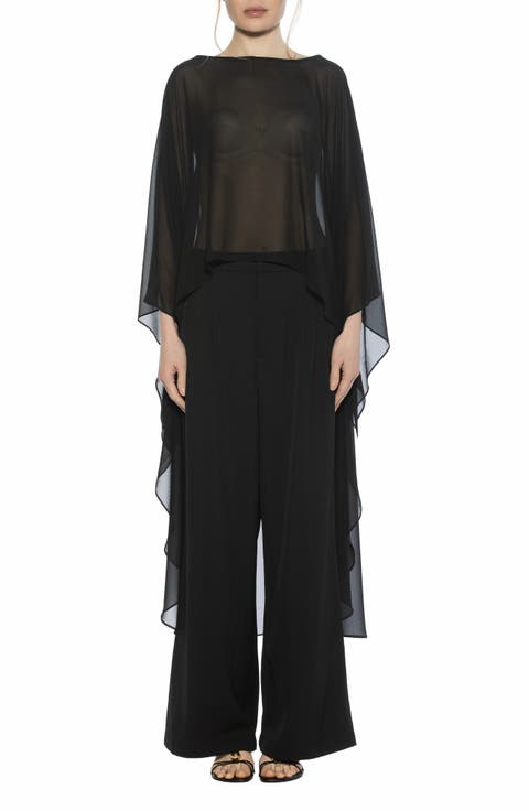 Junia Cover-Up High-Low Chiffon Top