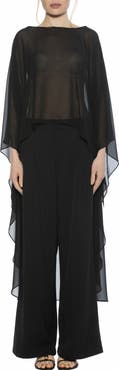 Alexia Admor Junia Cover-Up High-Low Chiffon Top
