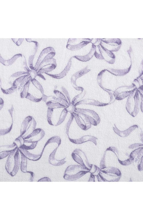Betsey Johnson Ballet Bows Throw Blanket In Purple