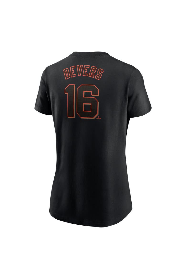 Women's Nike Rafael Devers Black San Francisco Giants  Name & Number T-Shirt, Alternate, color, Black