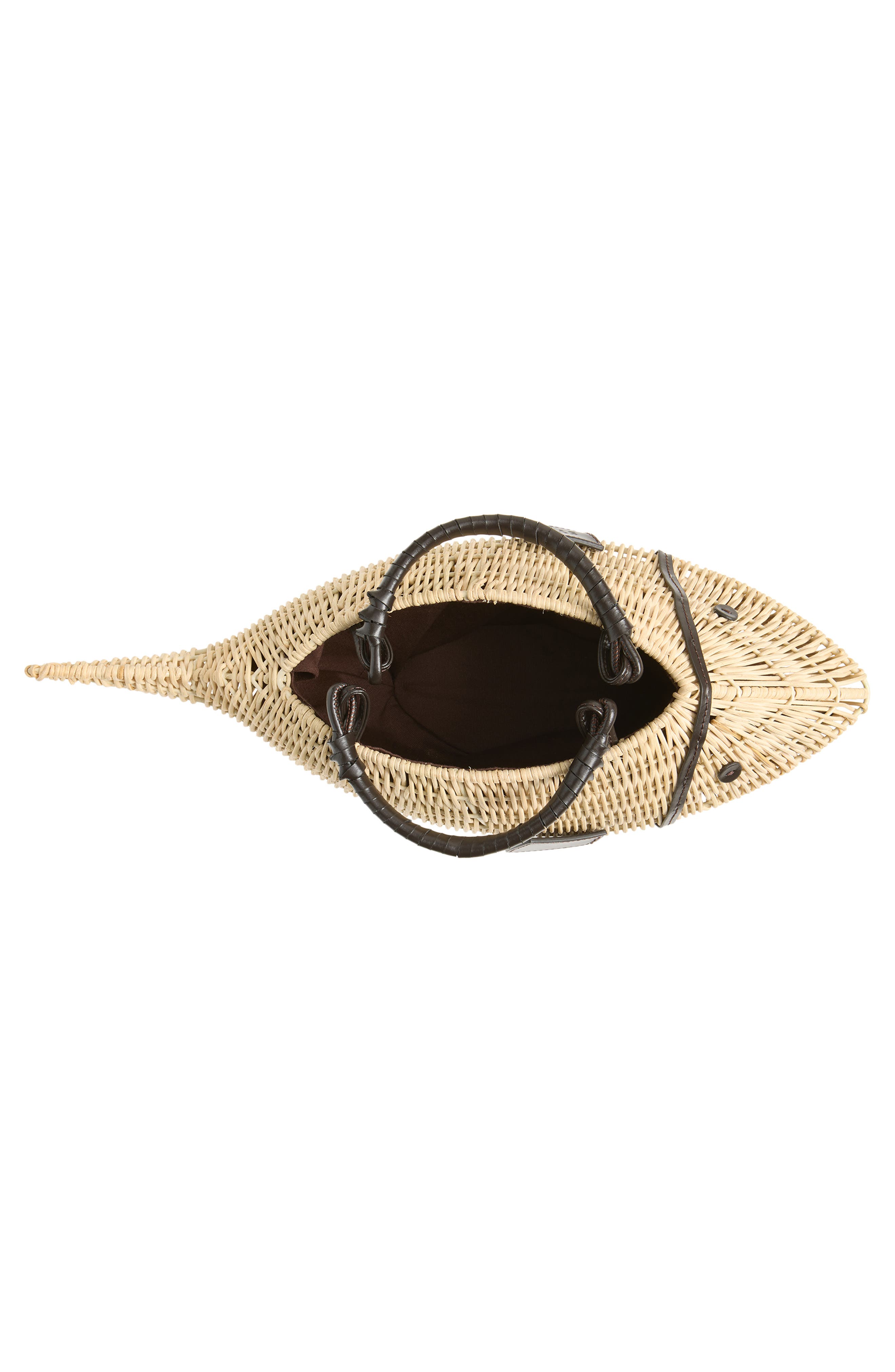 Cleo Wicker Fish Top Handle Bag, Alternate, color, NATURAL
