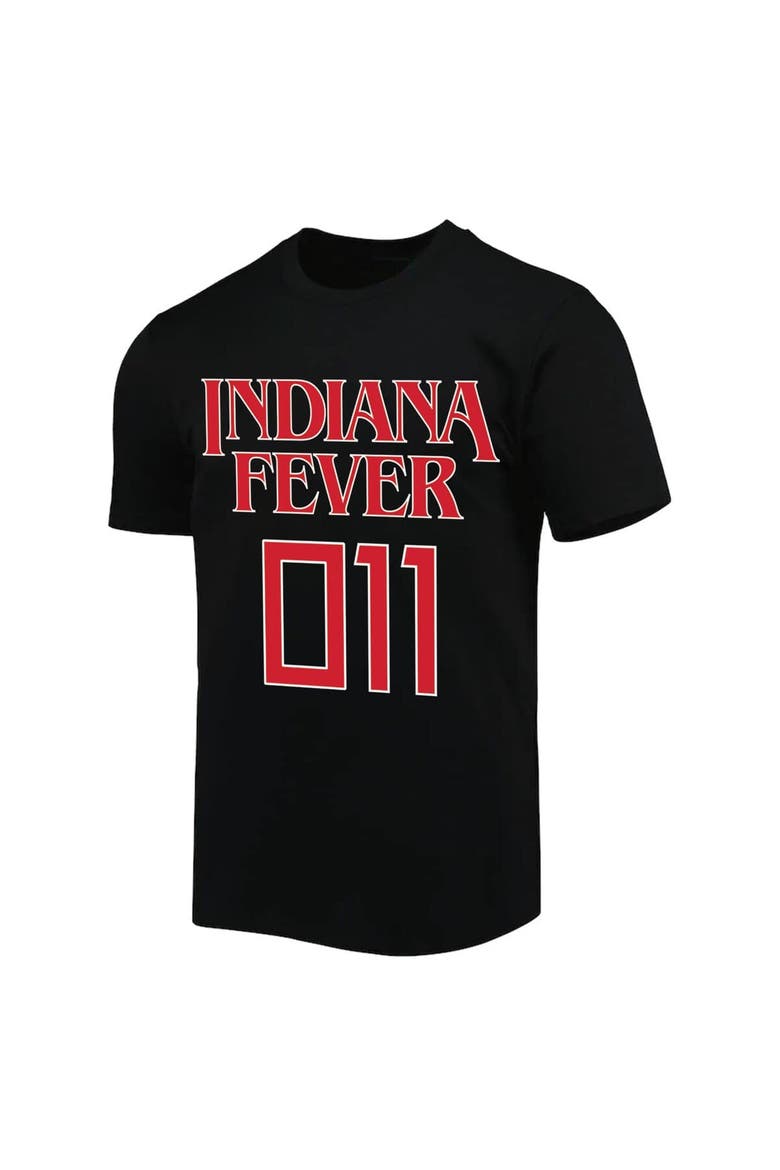 Unisex round21 Black Indiana Fever Stranger Things Premium Relaxed T-Shirt, Alternate, color, Black