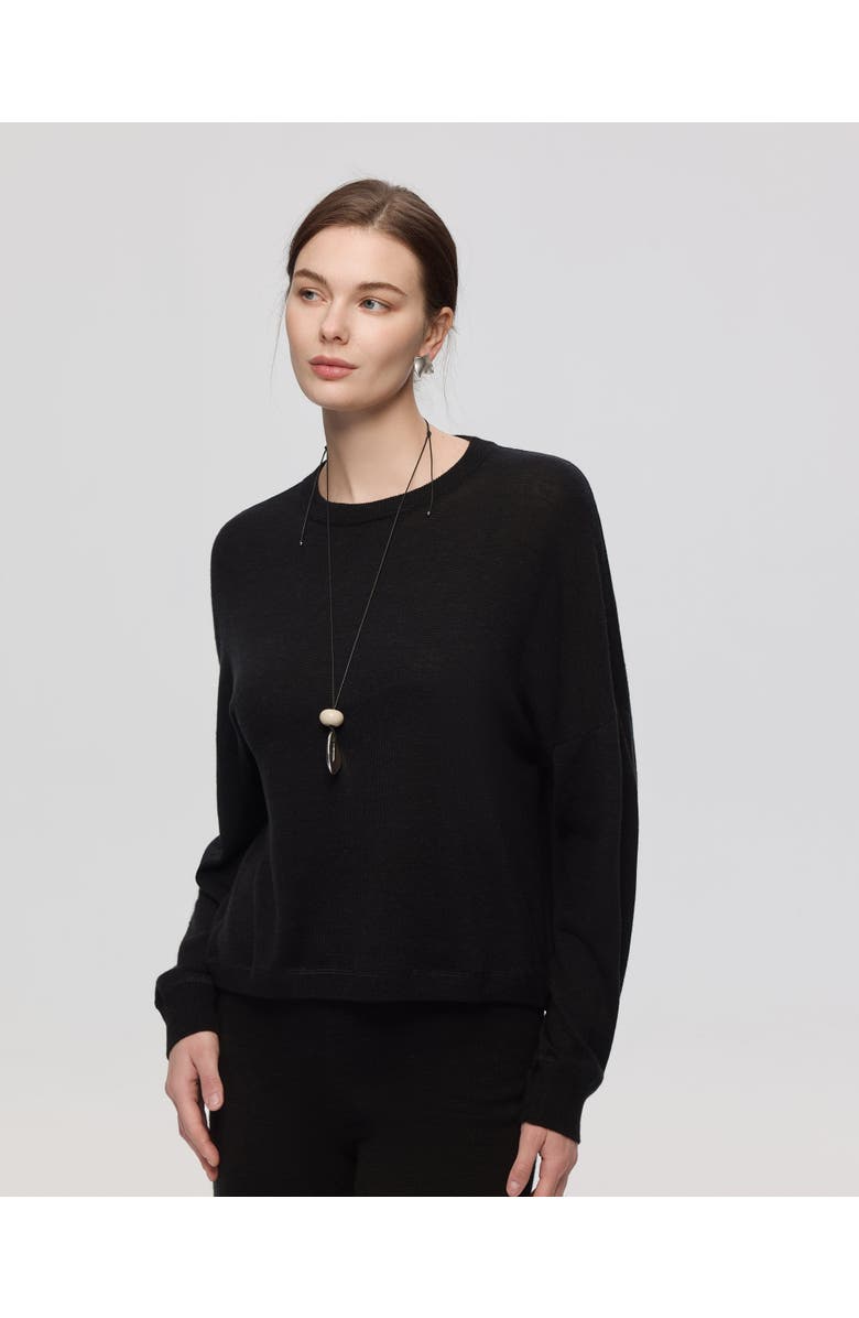 JUANA Nilo Knitted Crewneck, Main, color, Black