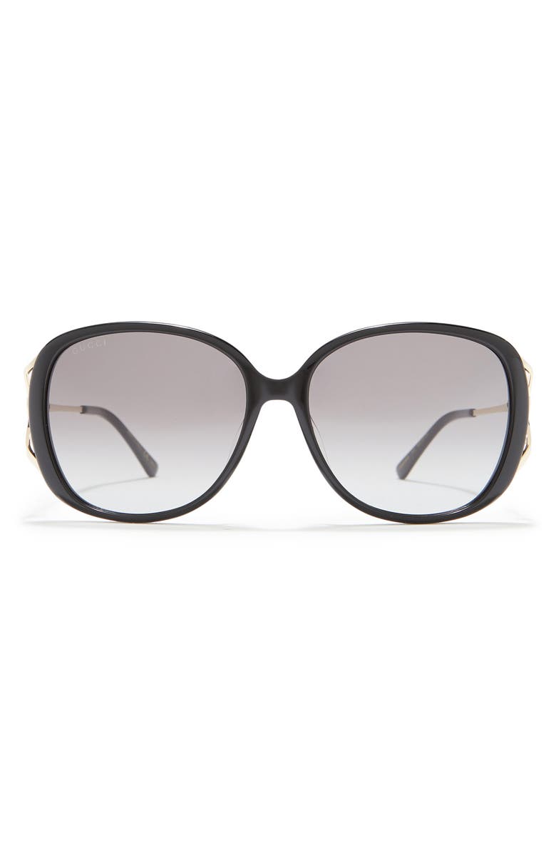 Gucci 58mm Oval Sunglasses, Main, color,
