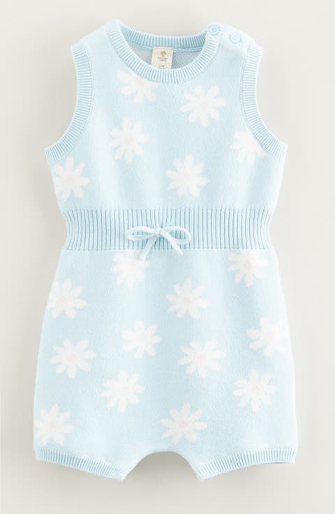 Ribbed Waist Cotton Romper (Baby)