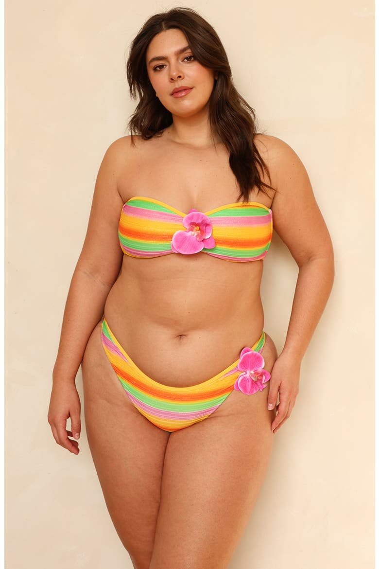 Ellis Bandeau Bikini Top, Alternate, color, Mirage