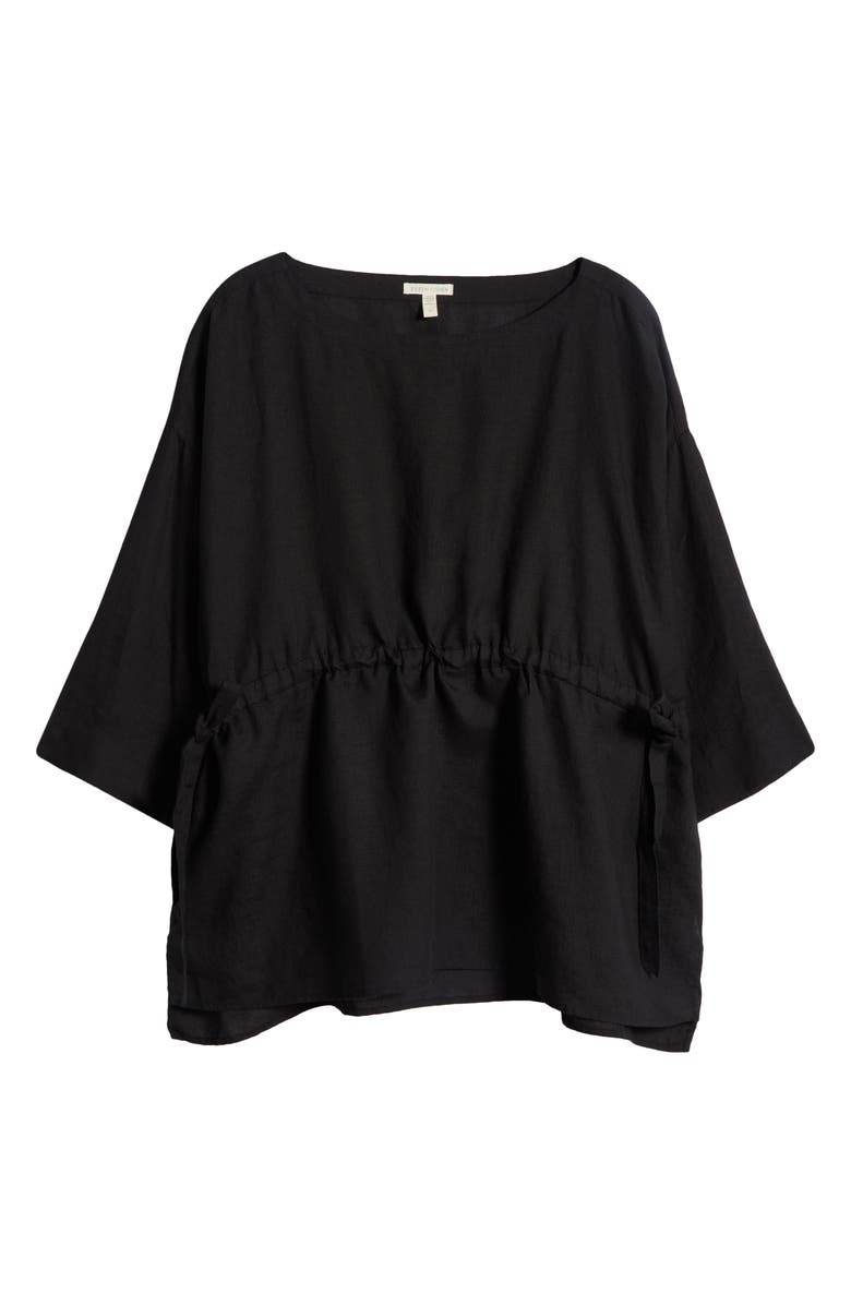 Eileen Fisher Bateau Neck Organic Linen Blend Top, Alternate, color,