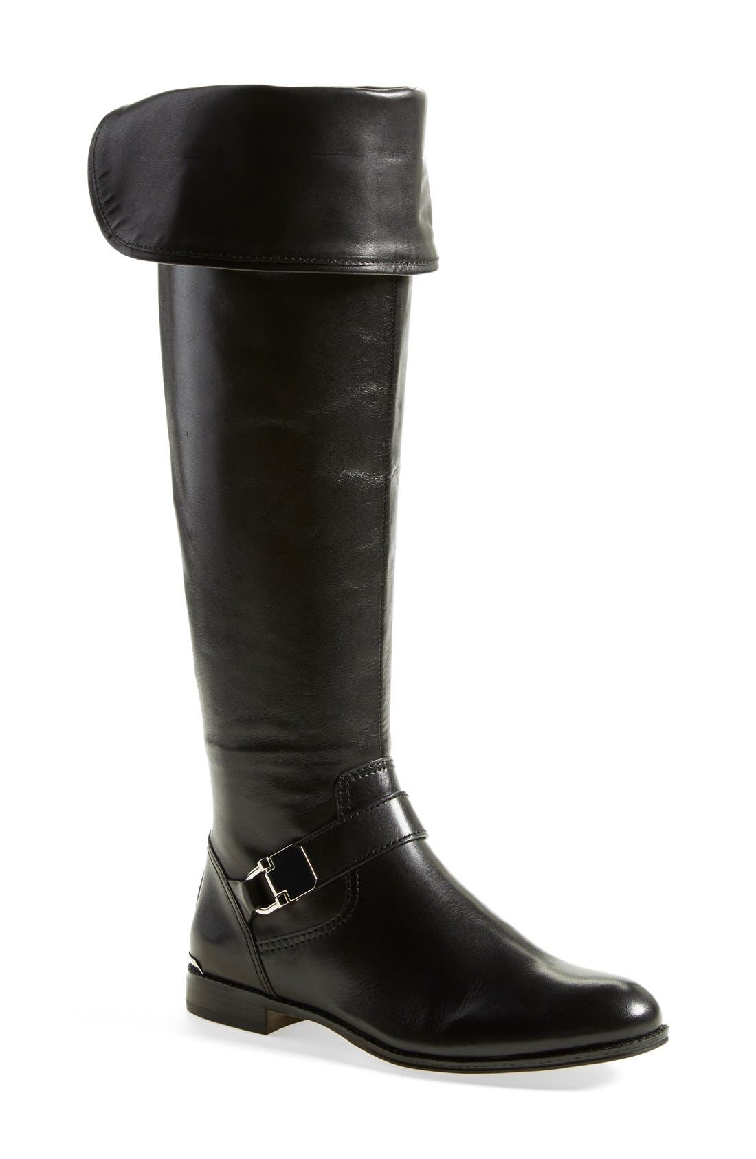 COACH 'Madeleine' Over the Knee Leather Boot, Alternate, color, 