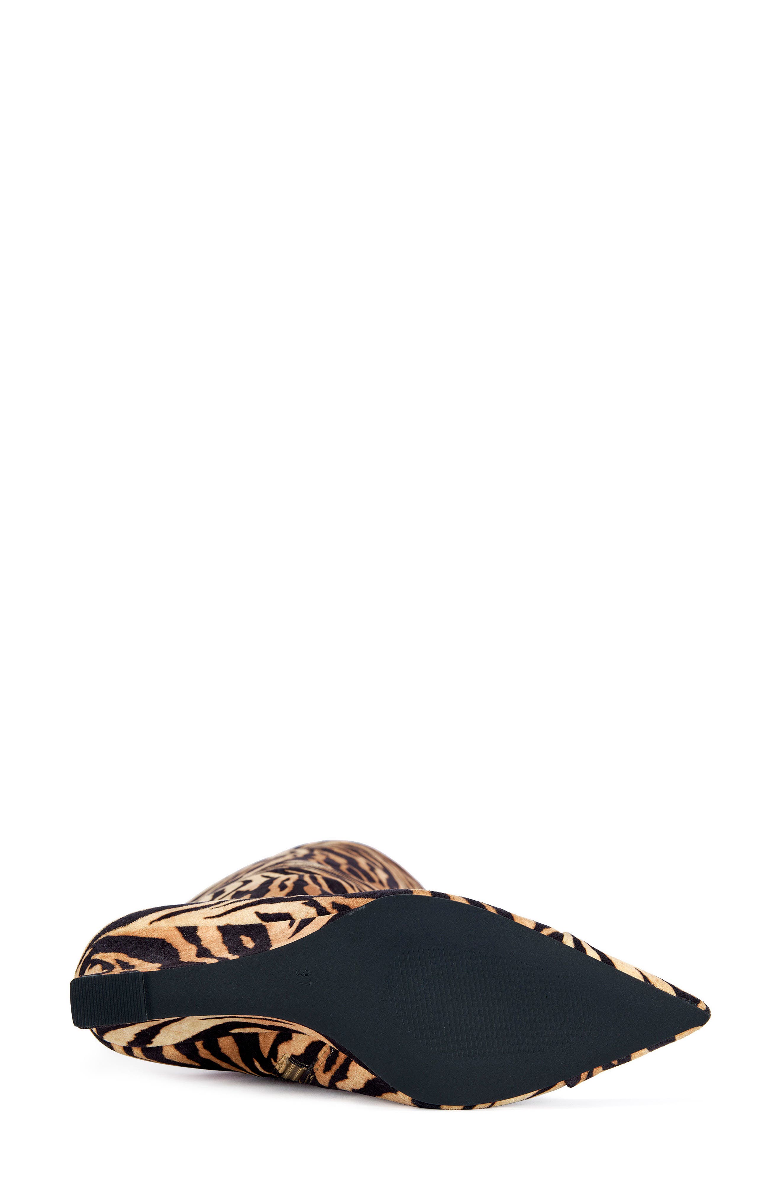 Knee High Animal Print Wedge Boot, Alternate, color, ORANGE MULTI