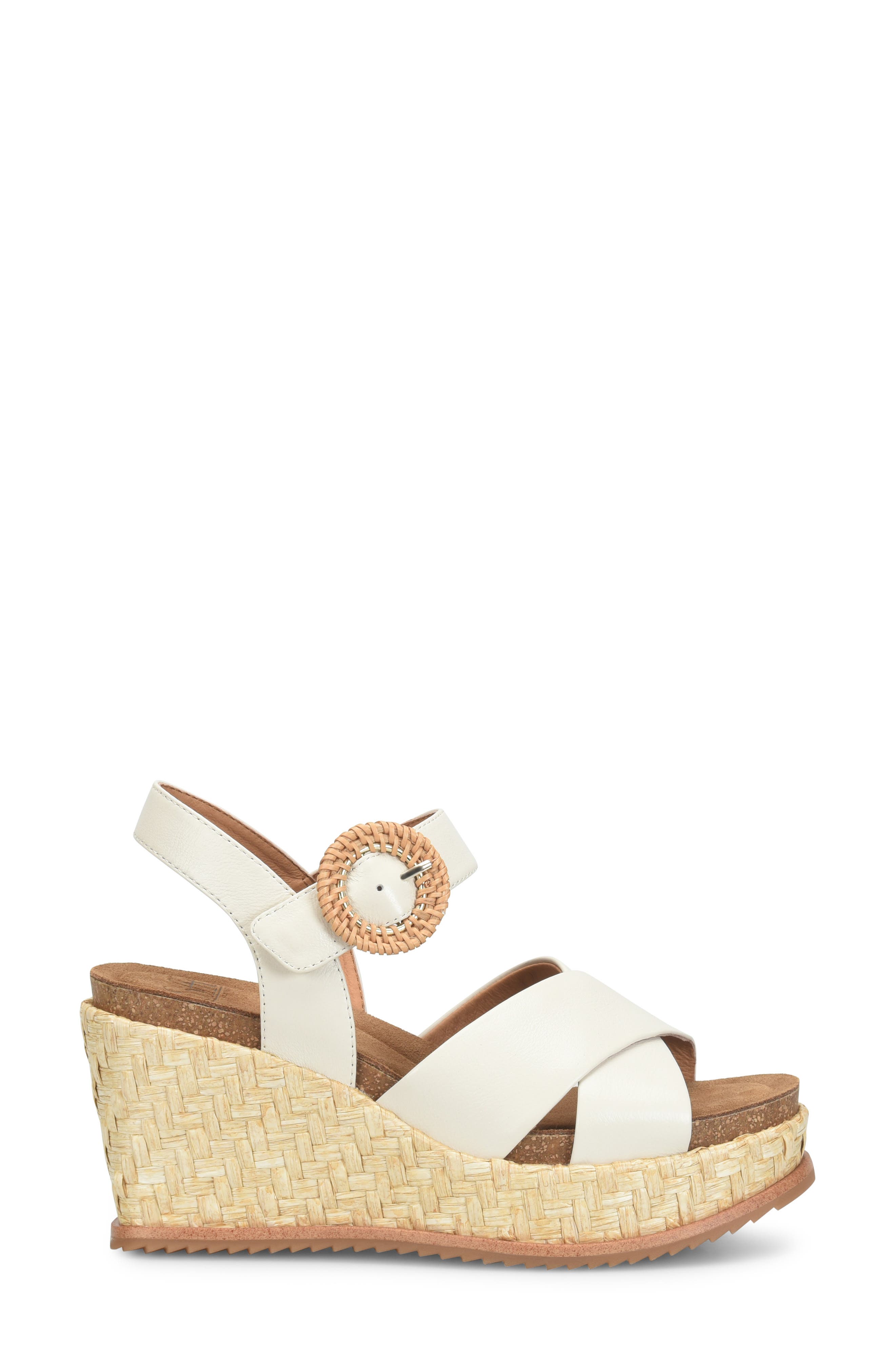 Dorathy Slingback Platform Wedge Sandal, Alternate, color, WHITE