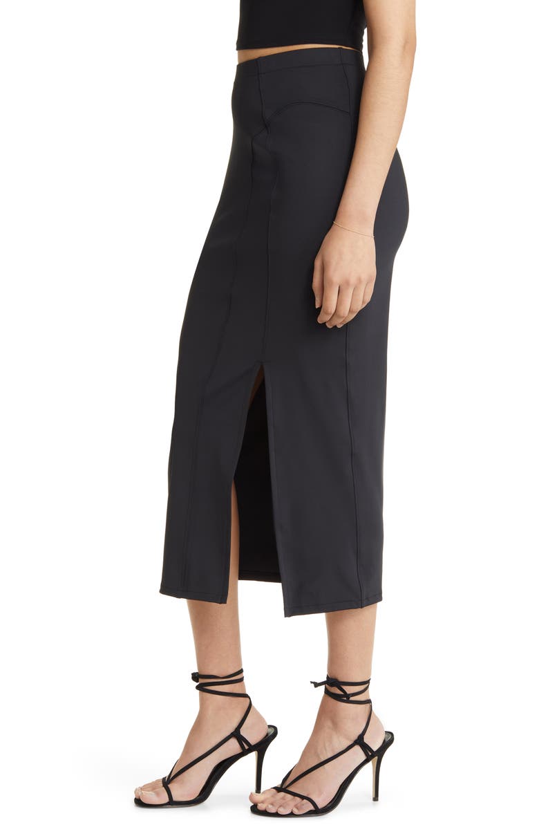 Open Edit High Waist Midi Skirt, Alternate, color,
