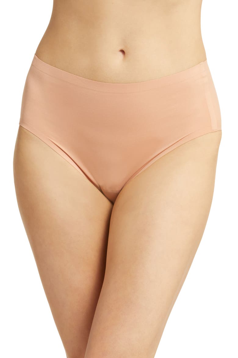Seamless High Waist Lycra® Xtra Lite Leakproof Briefs, Main, color, SMOOTH TERRACOTTA