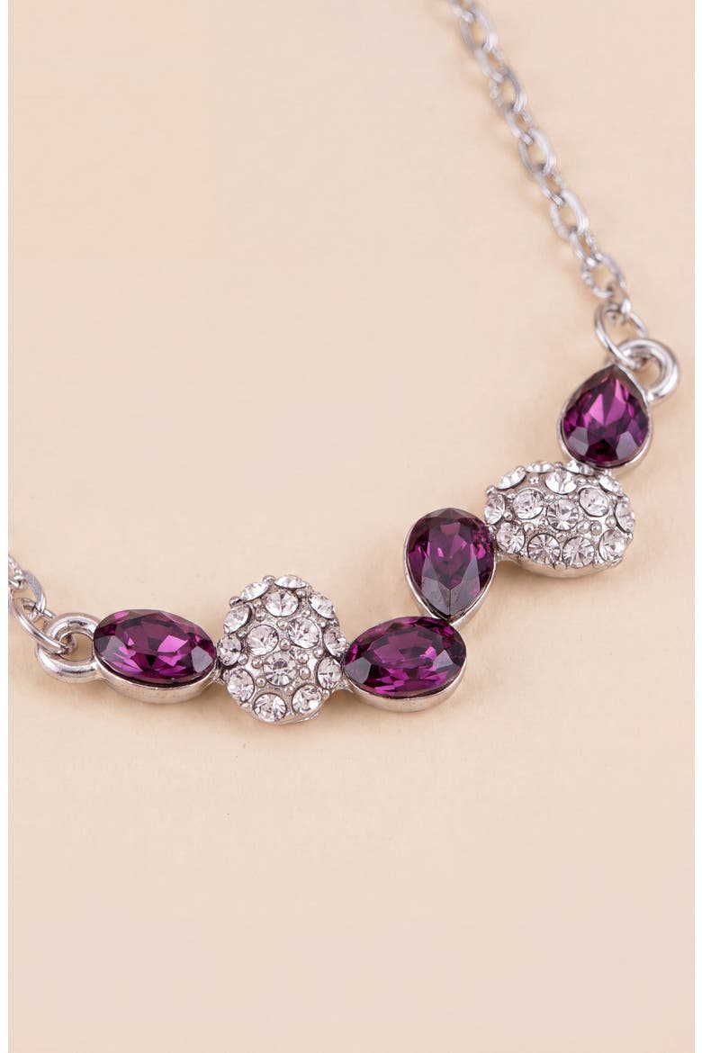 Crystal Drop Pendant Necklace, Alternate, color, Amethyst