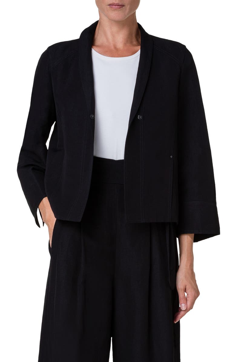 Akris punto Boxy Shawl Collar Jacket, Main, color, 