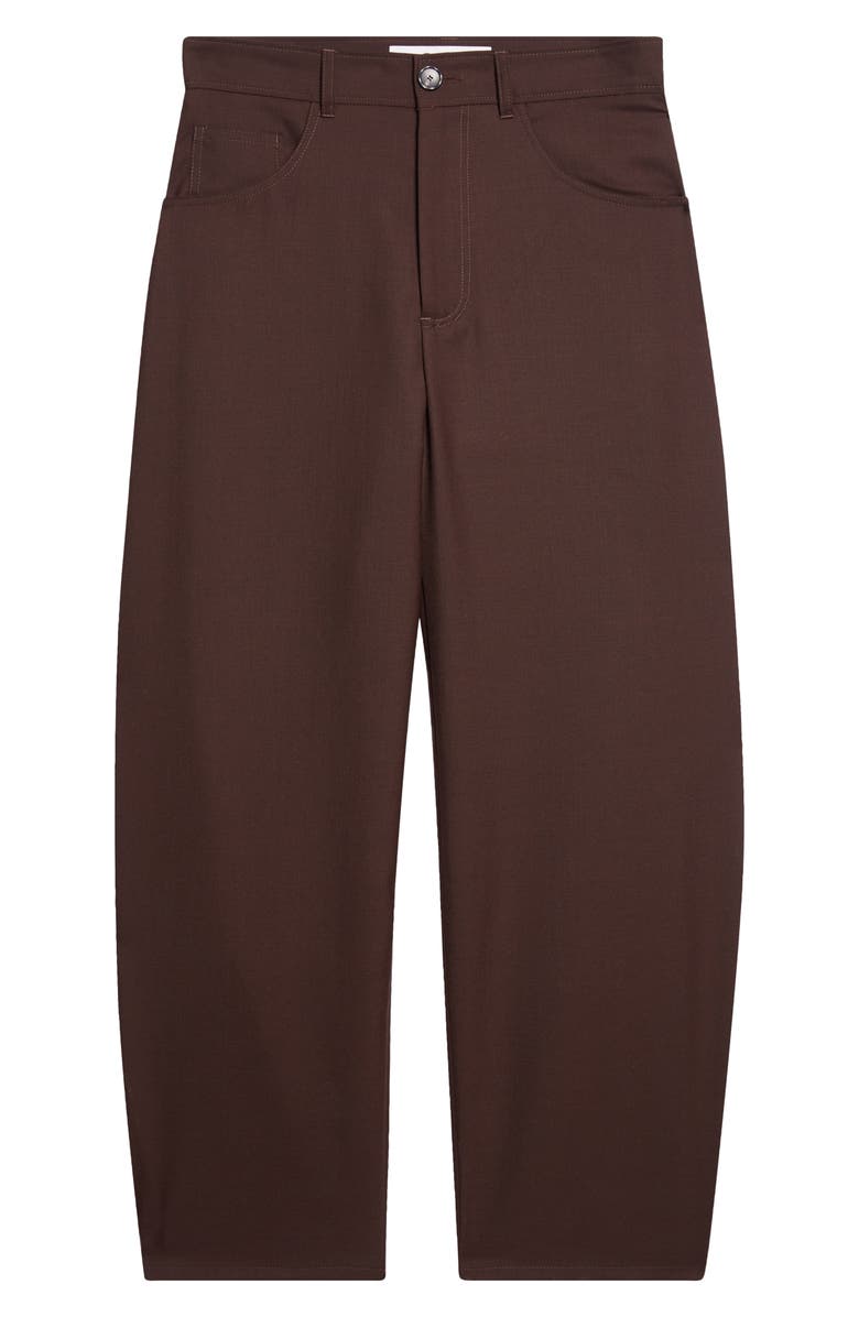 Séfr Gino Barrel Leg Trousers, Main, color, Fine Sludge Wool