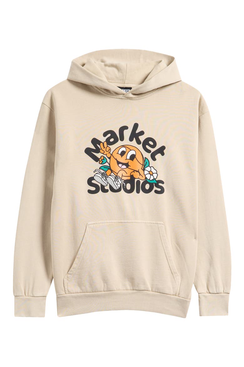 Chill In The Net Cotton Blend Graphic Hoodie, Alternate, color, NATURAL