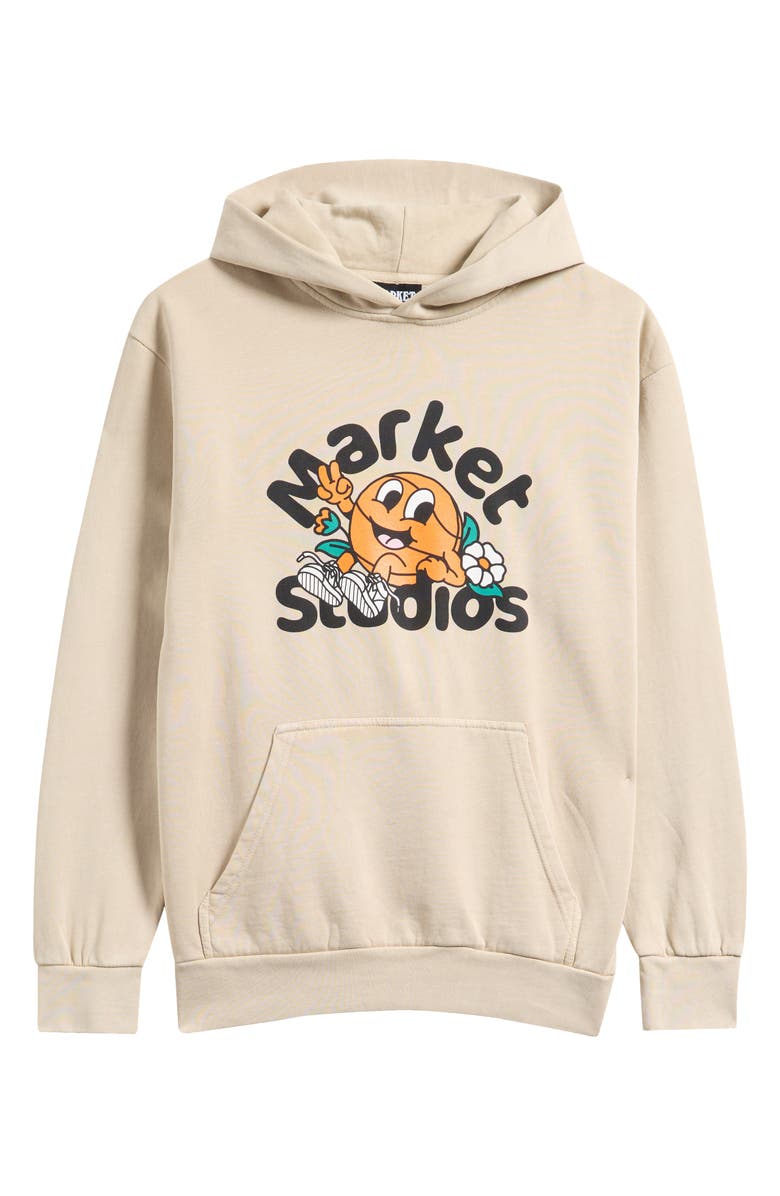 MARKET Chill In The Net Cotton Blend Graphic Hoodie, Main, color, Natural