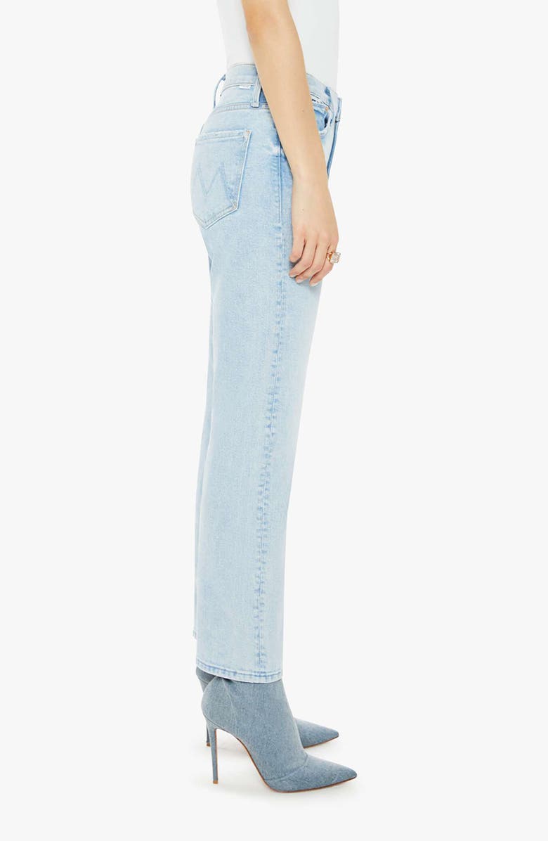 MOTHER The Ditcher Zip Flood Straight Leg Jeans, Alternate, color, Light As A Feather