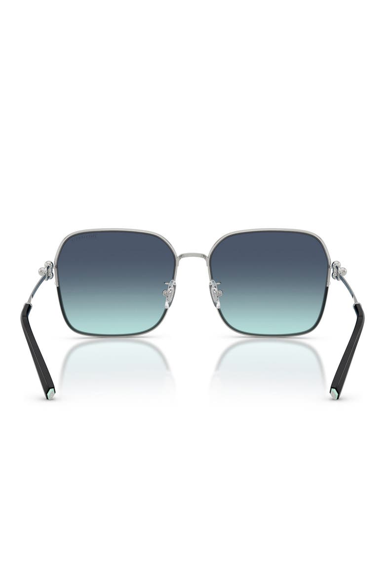 60mm Gradient Square Sunglasses, Alternate, color, SILVER/ AZURE GRADIENT BLUE