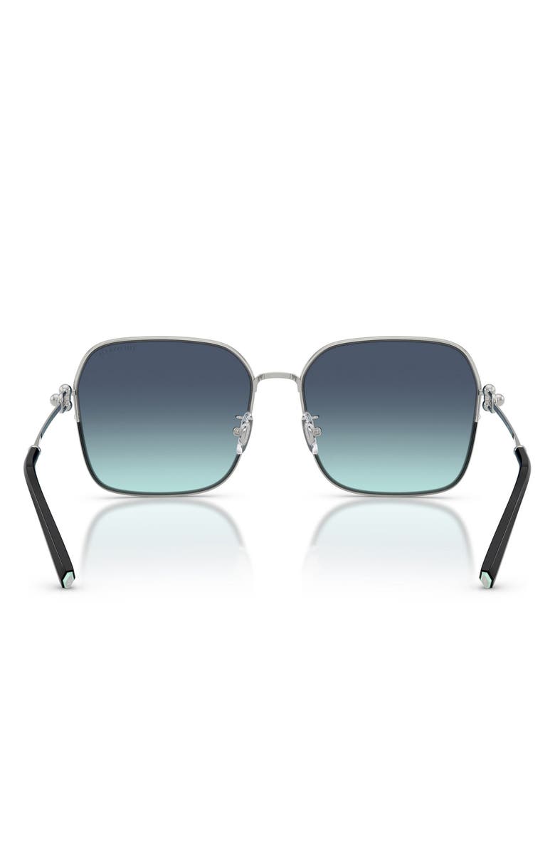 Tiffany & Co. 60mm Gradient Square Sunglasses, Alternate, color, Silver/ Azure Gradient Blue