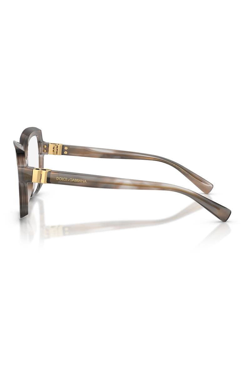 55mm Butterfly Optical Glasses, Alternate, color, STRIPED GREY / DEMO LENS