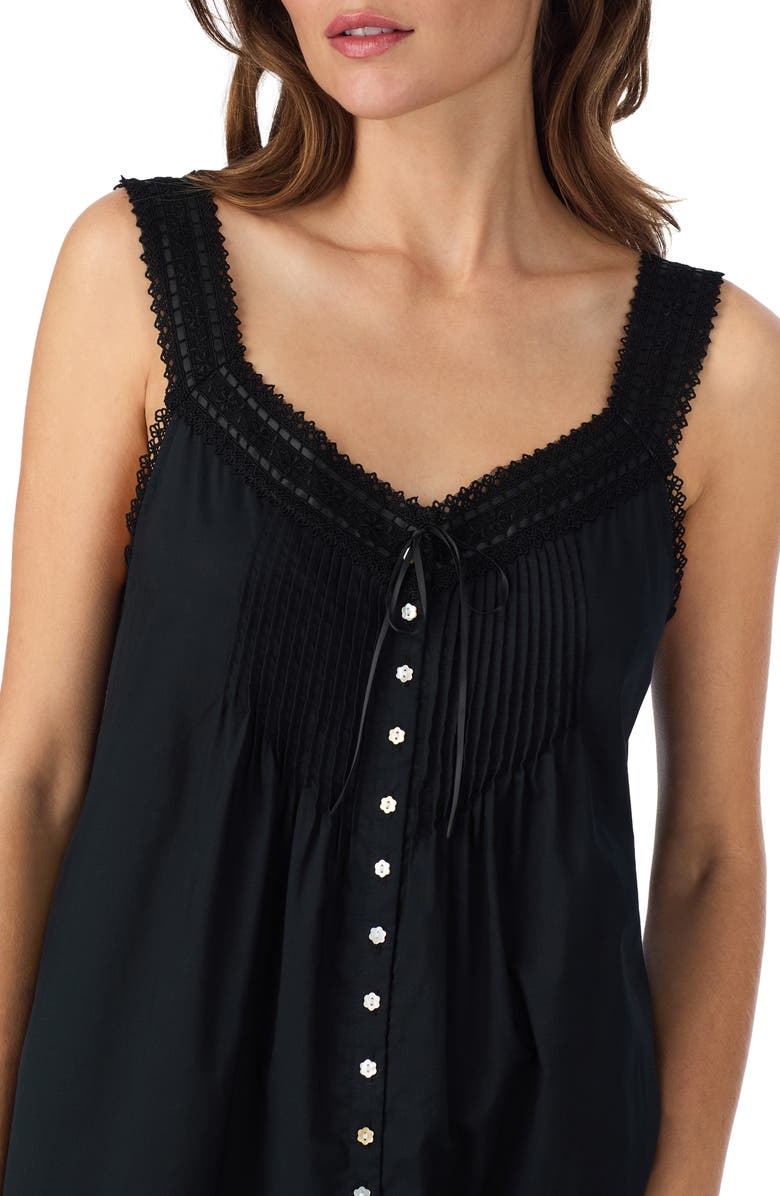 Eileen West Ballet Sleeveless Cotton Nightgown, Alternate, color,