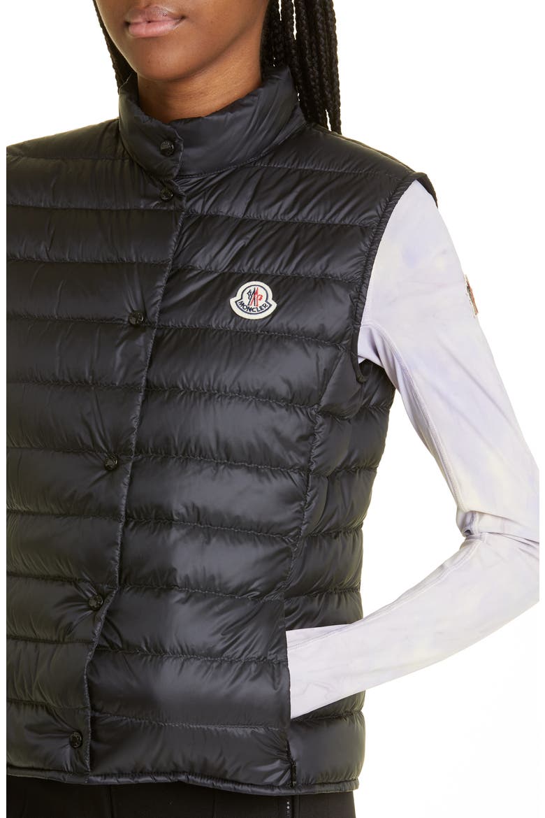 Liane Quilted Down Puffer Vest, Alternate, color, BLACK