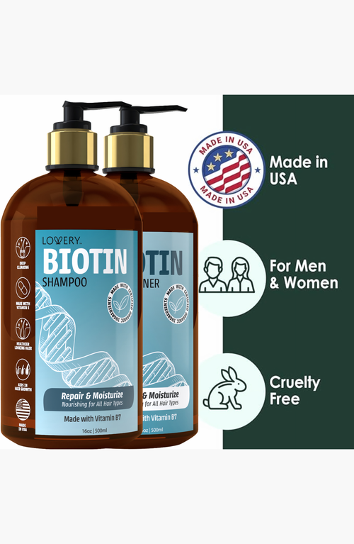 Lovery Biotin Shampoo And Conditioner Gift Set In Blue