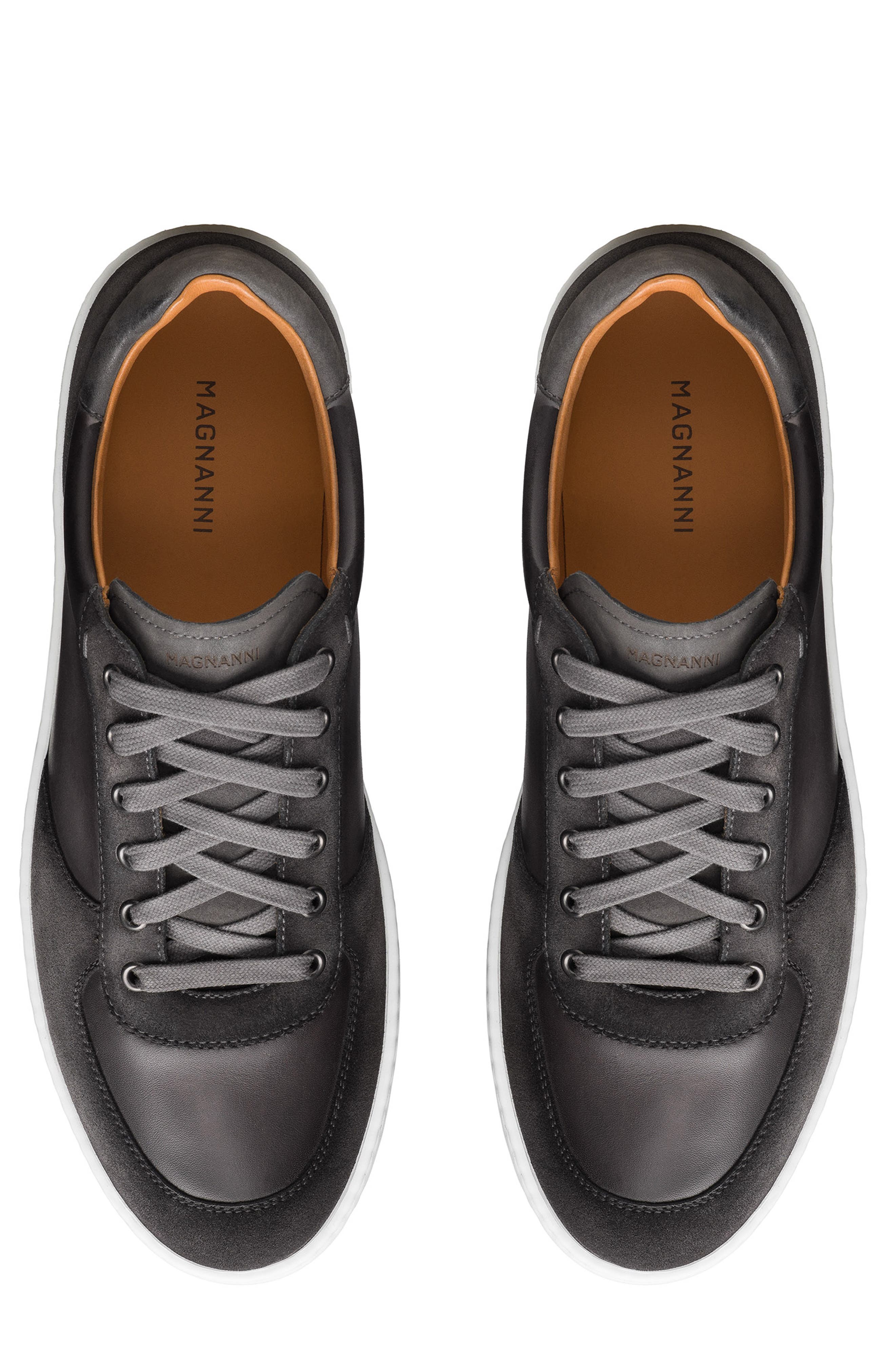 Magnanni Project Lo Leather Sneaker, Alternate, color, Grey