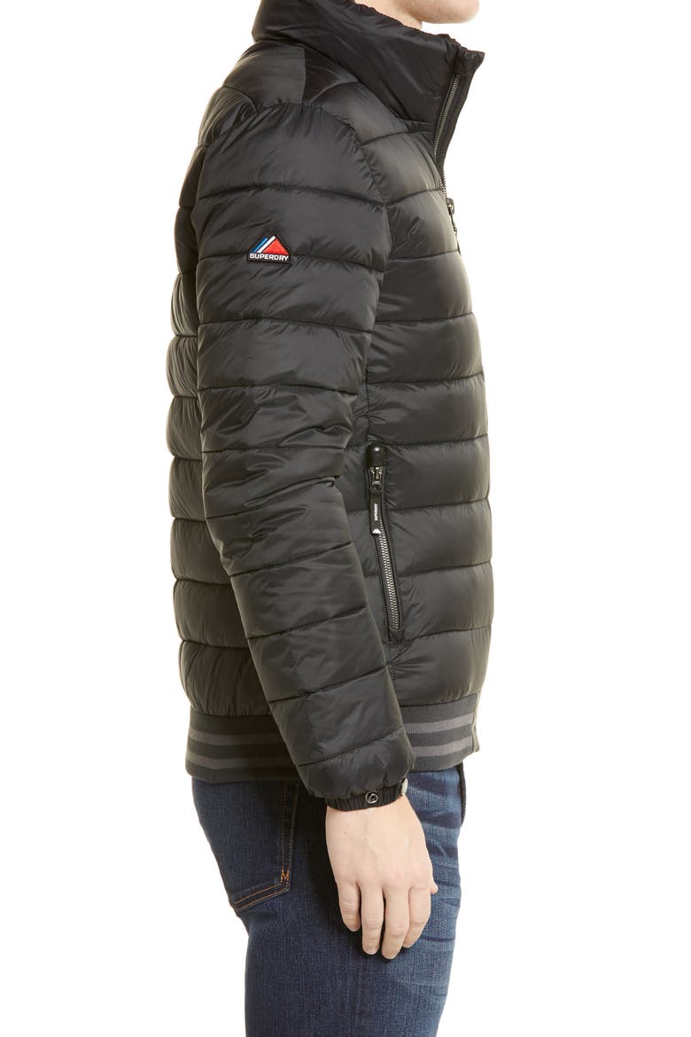 Fuji Puffer Jacket, Alternate, color, BLACK