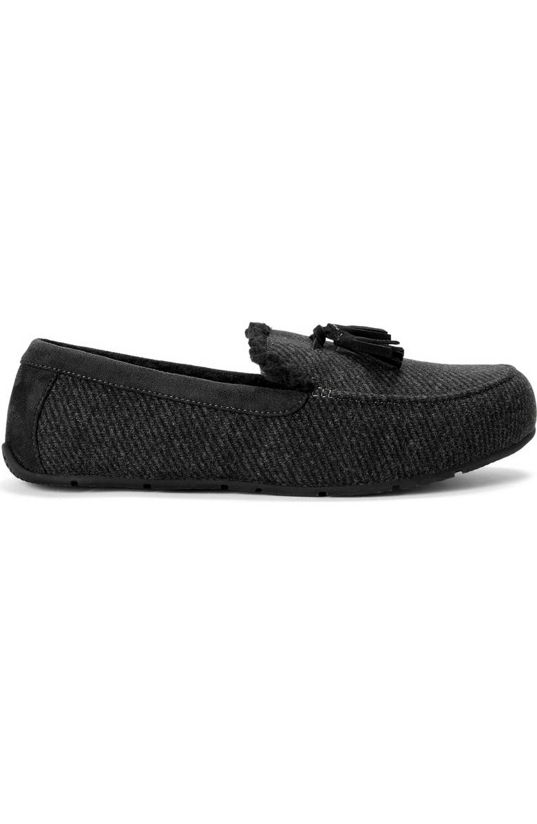 Dearfoams Perkins Moccasin Slippers, Alternate, color, Black
