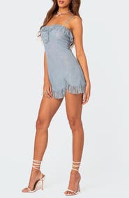 EDIKTED Fairy Girl Ruffle Lace Sleeveless Minidress