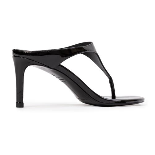 Black Suede Studio Laurel 65 Patent Mule In Black