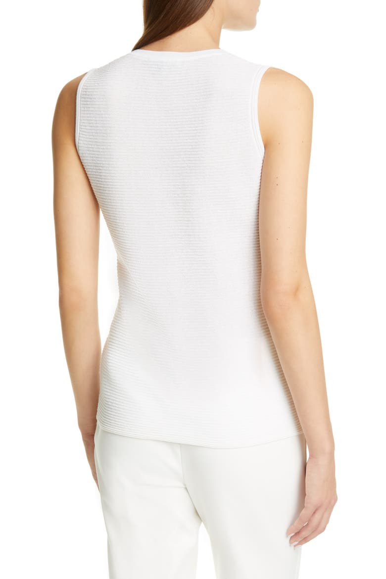 Refined Textured Knit Shell, Alternate, color, CREAM