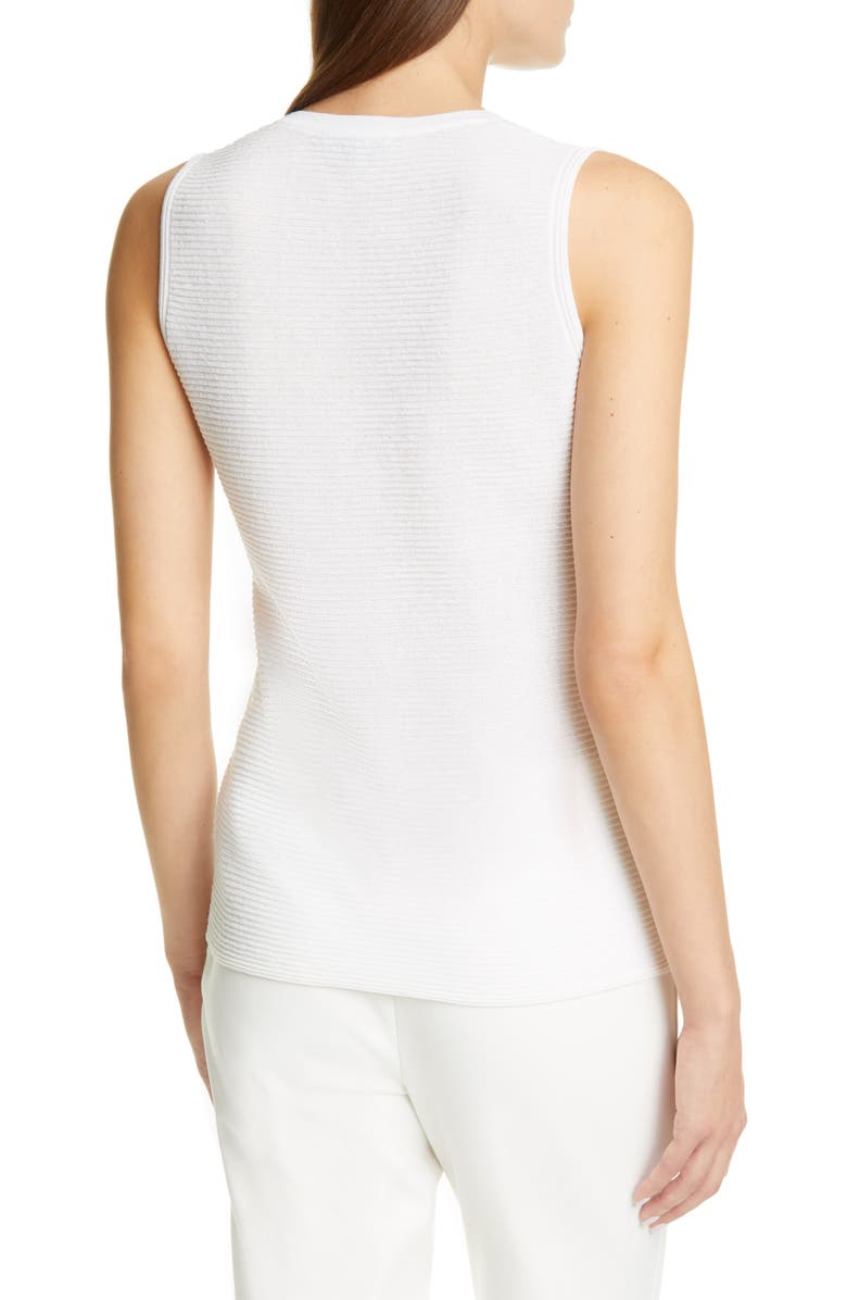 St. John Collection Refined Textured Knit Shell, Alternate, color,