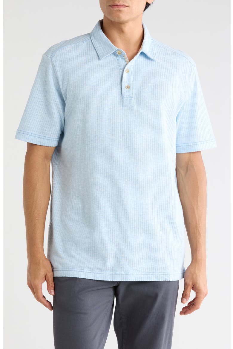 LUZIA BEACH POLO, Main, color, DUSK BLUE HEATHER