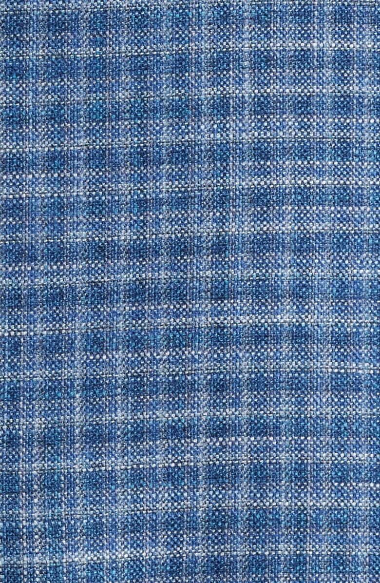 Jack Victor Midland Contemporary Fit Slub Blue Check Sport Coat, Alternate, color, Blue