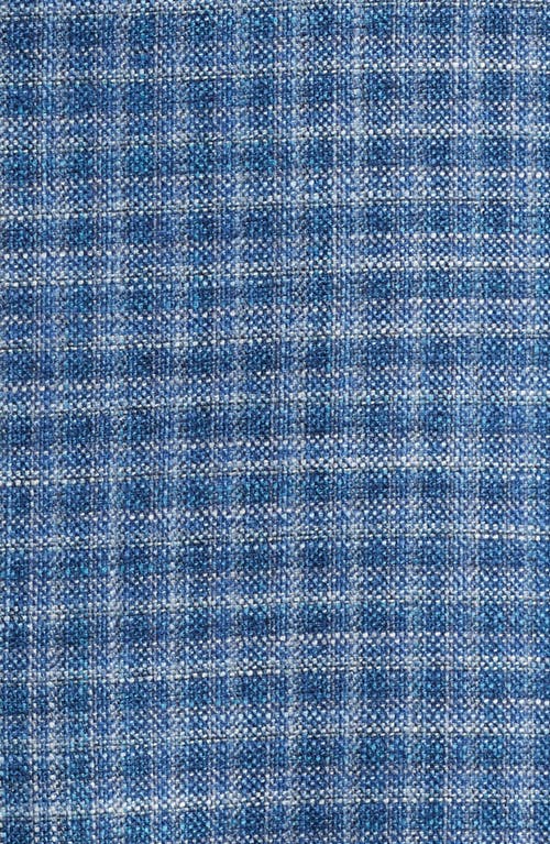 Jack Victor Midland Contemporary Fit Slub Blue Check Sport Coat In Blue
