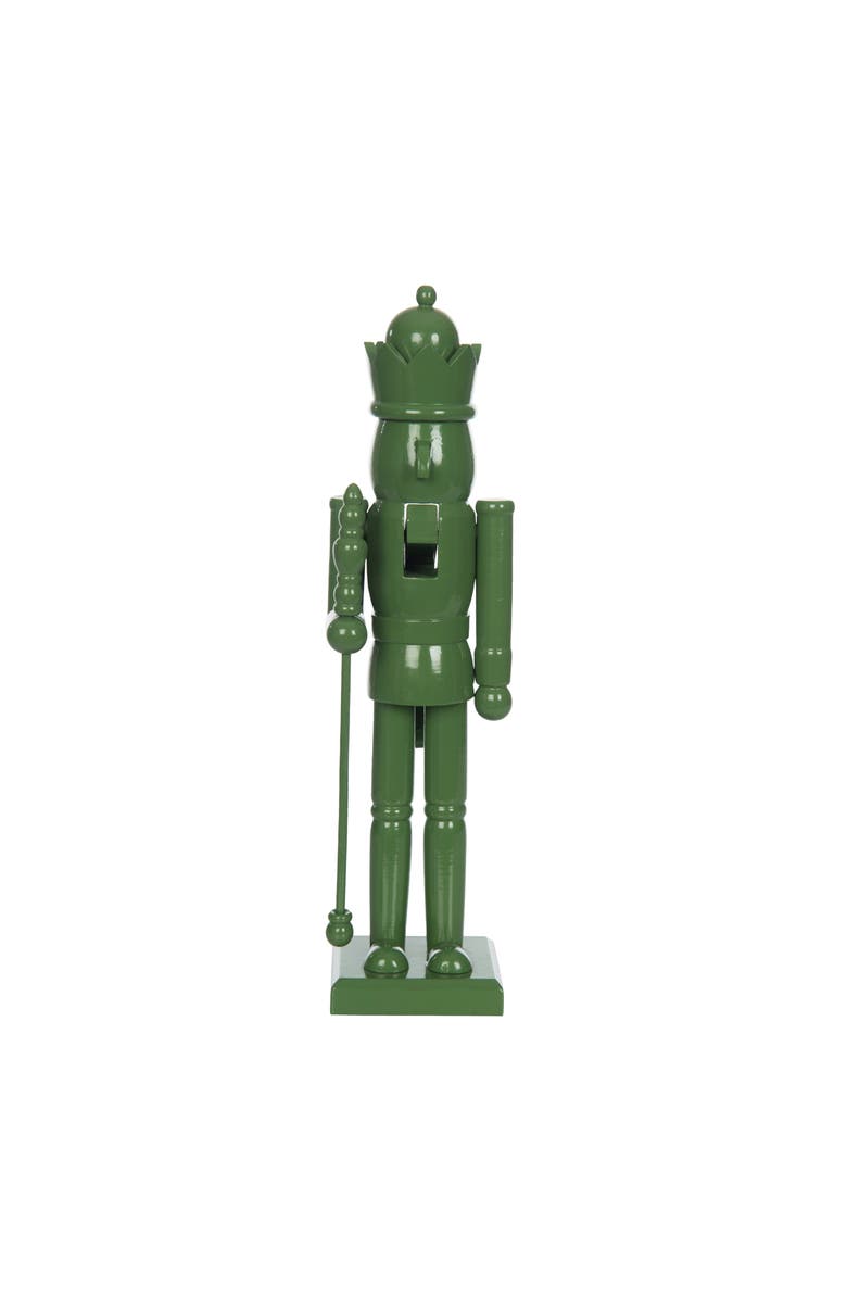 Transpac Wood Green Nutcracker Decorative Object for Christmas Decor, Main, color, Green