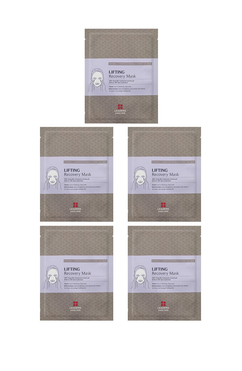 LEADERS COSMETICS Lifting Recovery Mask - Pack of 5, Main, color,