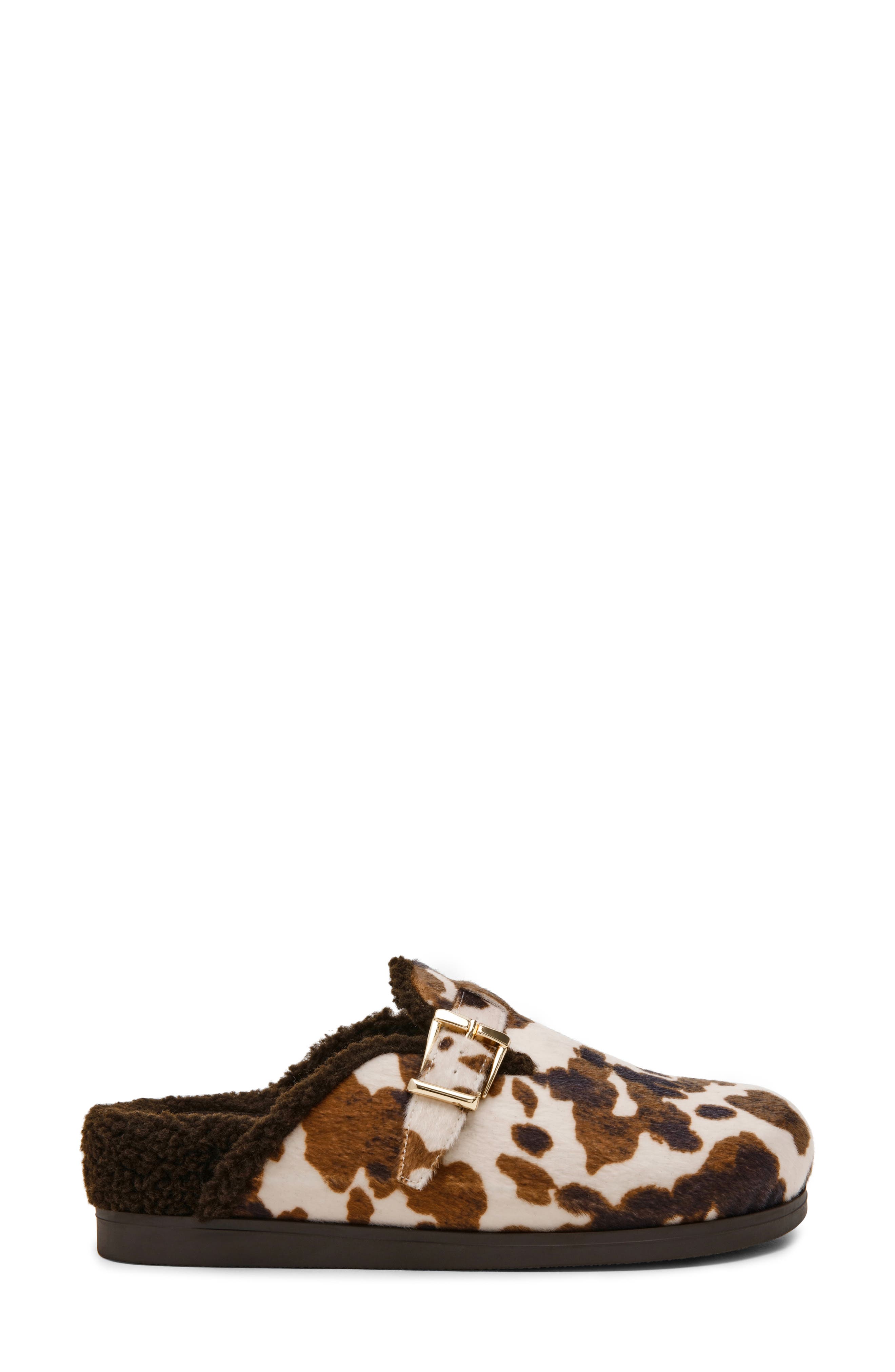 DV by Dolce Vita Anina Faux Shearling Lined Mule, Alternate, color, Cow Print