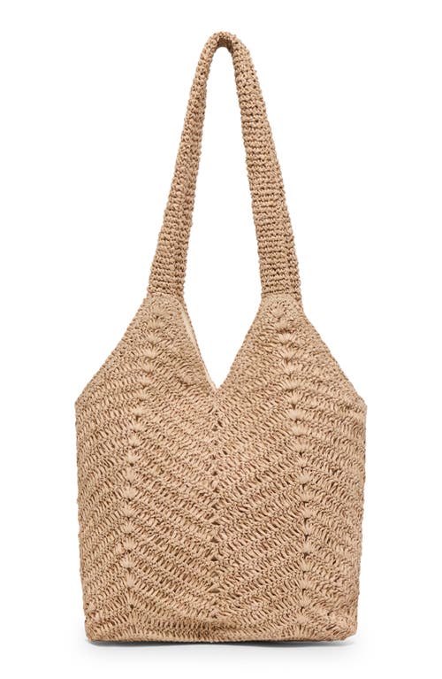 Dolce Vita Woven Shoulder Bag In Brown