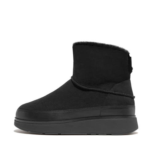 Fitflop Gen-ff Mini Double-faced Shearling Boots In Black
