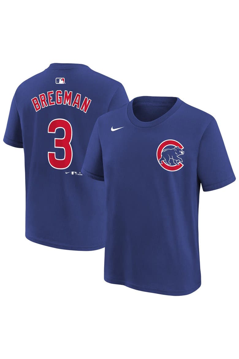 Youth Nike Alex Bregman Royal Chicago Cubs Name & Number T-Shirt, Main, color, Royal