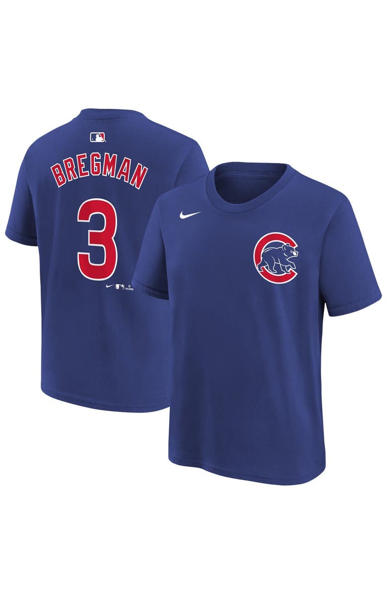 Nike Youth Nike Alex Bregman Royal Chicago Cubs Name & Number T-Shirt, Main, color, Royal