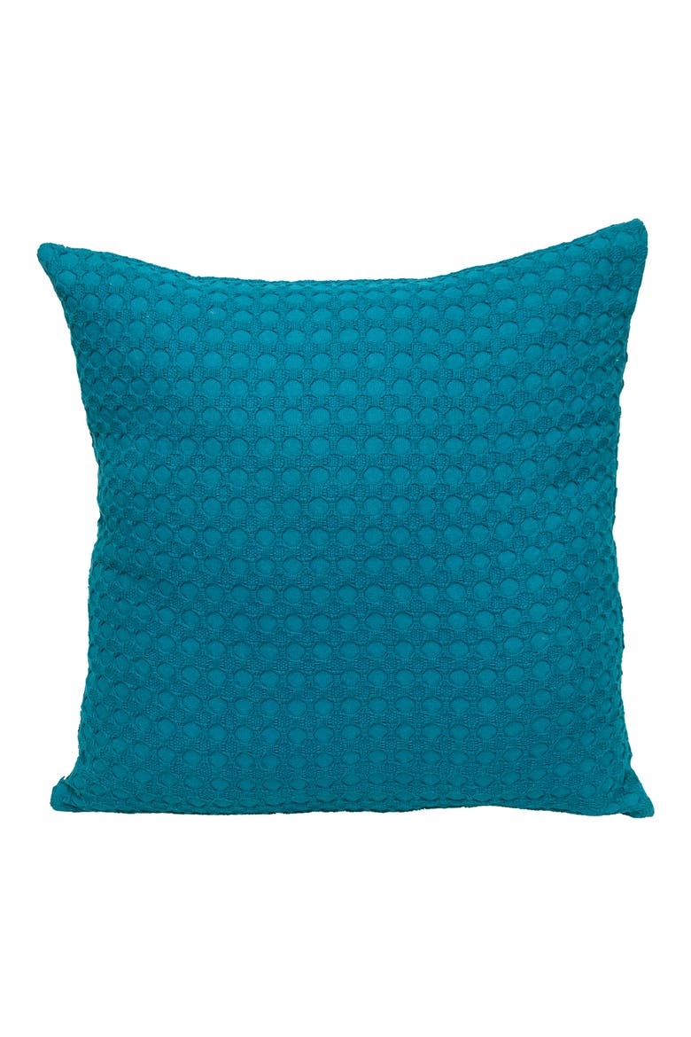 Crochet Overlay Throw Pillow, Main, color, BLUE